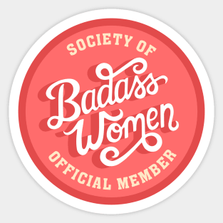 Member Badge Badass Women Sticker